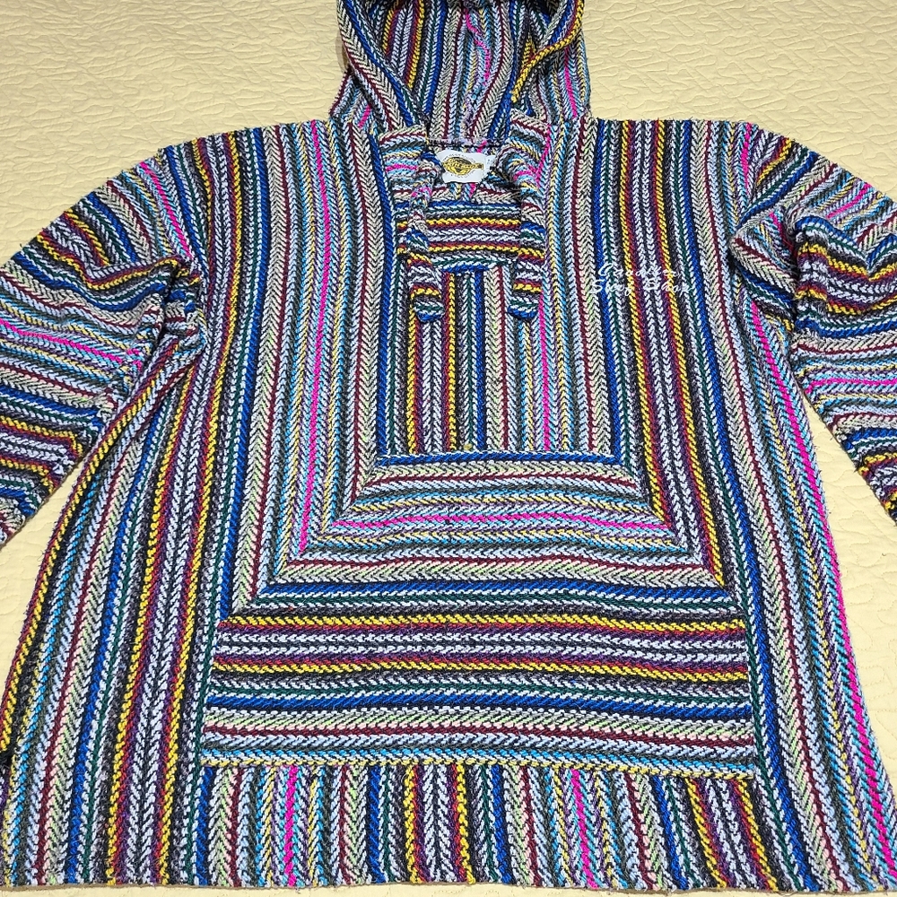 Vintage Earth Rags Drug Rug Baja hoodie size L